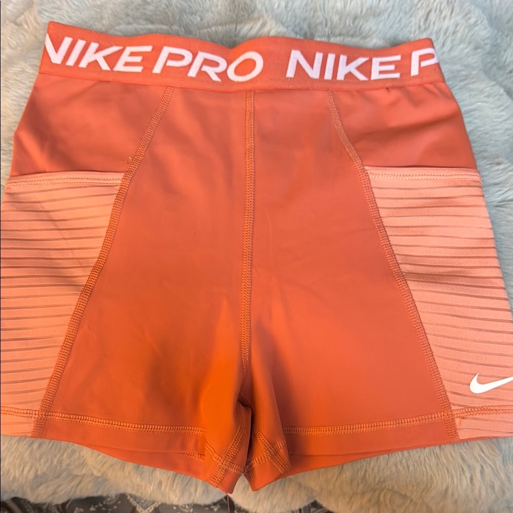 Nike Pro Peach/Orange Athletic Shorts
